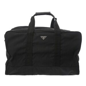 Prada Boston bag weekender travel bag Nylon Black